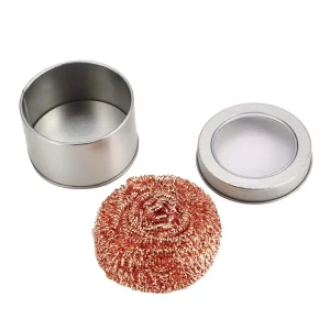 Sarma cupru pentru curatare varf letcon pistol lipit plus cutie metalica - imagine 3