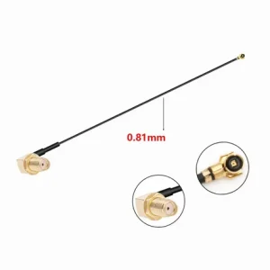 Cablu SMA Mama 90 grade la conector IPEX4 Mama 30cm - imagine 1