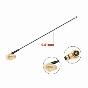 Cablu RP SMA Mama 90 grade la conector IPEX4 Mama 30cm - imagine 1