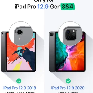 Husa cu tastatura pentru Apple Ipad Pro 12.9" 3th 2018 4th 2020 - imagine 3