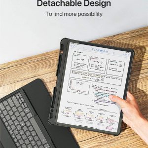 Husa cu tastatura pentru Apple Ipad Pro 12.9" 3th 2018 4th 2020 - imagine 7