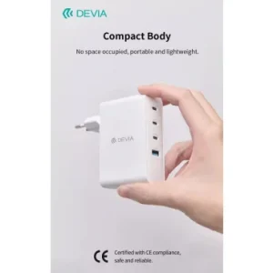 Incarcator Retea DEVIA Extreme Speed 100W 5A 1 x USB-A - 3 x USB-C Alb - imagine 2