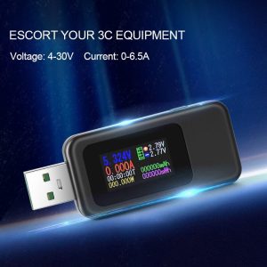 Tester digital USB 10 in 1 Voltmetru Ampermetru 0-30v 5A - imagine 4
