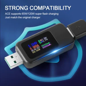 Tester digital USB 10 in 1 Voltmetru Ampermetru 0-30v 5A - imagine 5