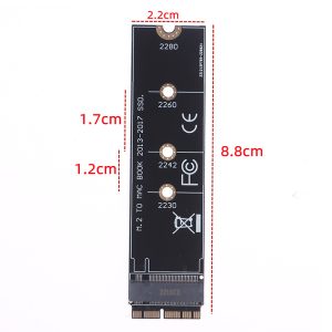 Adaptor M2 SSD PCIE NVME Macbook Air Pro 2013 2014 2015 2017 A1465 A1466 A1398 A1502 A1419 - imagine 2