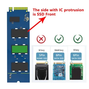 Adaptor M.2 NGFF (SATA) SSD to 2.5 SATA 2230/2242/2260/2280mm M2 NGFF SSD carcasa metalica - imagine 7