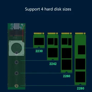 Sistem racire SSD M2 NVME Sata 2280 PCI-E heatsink radiator pad termal cu ventilator - imagine 6