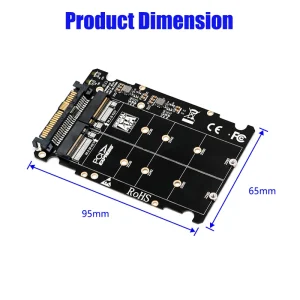Adaptor M.2 NVMe M-Key M.2 SATA B-Key la U2 SFF-8639 Desktop PC Calculator - imagine 4