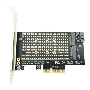 Adaptor M.2 NVME NGFF la PCI-E X4 X8 X16 M key B key pentru PC SSD - imagine 2