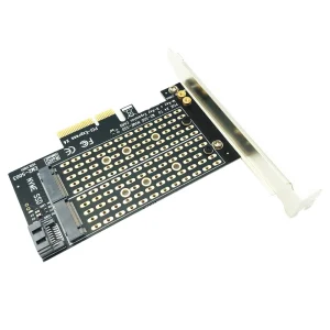 Adaptor M.2 NVME NGFF la PCI-E X4 X8 X16 M key B key pentru PC SSD - imagine 3