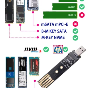 Adaptor M.2 NVME/SATA SSD la USB 3.1 2242 2260 2280 chip RTL9210B - imagine 5