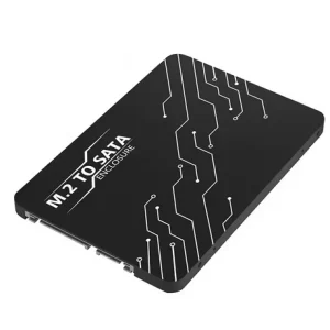 Adaptor SSD M.2 la SATA III 6Gbps SSD 2.5 inch M2 B-Key SSD carcasa aluminiu negru - imagine 2