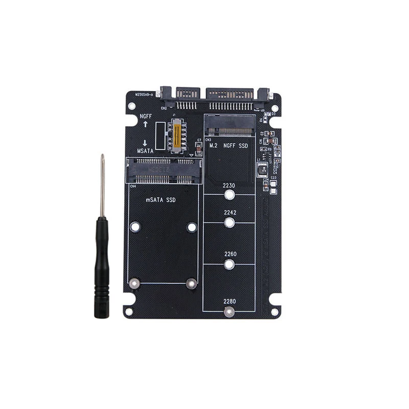 Adaptor MSATA M.2 LA SATA 3.0 2 in 1 convertor