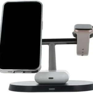 Incarcator Retea Wireless MaXlife MXWC-03 3in1 15W 1.67A Negru - imagine 1