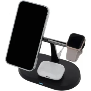 Incarcator Retea Wireless MaXlife MXWC-03 3in1 15W 1.67A Negru - imagine 2