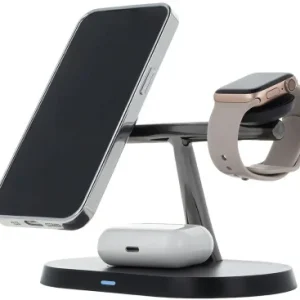 Incarcator Retea Wireless MaXlife MXWC-03 3in1 15W 1.67A Negru - imagine 3