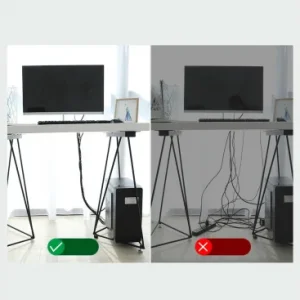 Organizator Cabluri Baseus Circle 3m NegrU - imagine 3