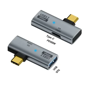 Adaptor HUB OTG 2 in 1 Type C USB 3.0 PD 100W macbook pro laptop telefoane mobile - imagine 2