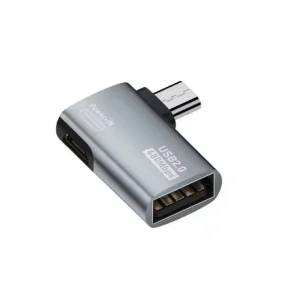 Adaptor OTG Micro USB Tata Micro USB Mama si USB 2.0 - imagine 1