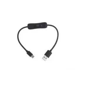 Cablu USB cu intrerupator Tata si Type C Tata 30 CM - imagine 1