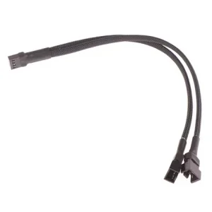 Cablu FAN PC Spliter cooler PC mufa 4 pini la 2 conectori FAN - imagine 1