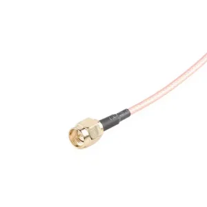 Cablu SMA Tata RG316 RF coaxial la clesti aligator 50ohm rosu/negru 50cm - imagine 4