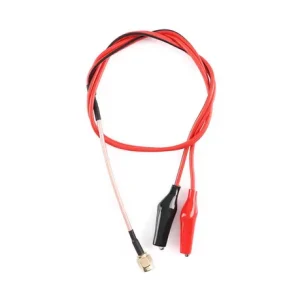 Cablu SMA Tata RG316 RF coaxial la clesti aligator 50ohm rosu/negru 50cm - imagine 2
