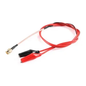 Cablu SMA Tata RG316 RF coaxial la clesti aligator 50ohm rosu/negru 50cm - imagine 1
