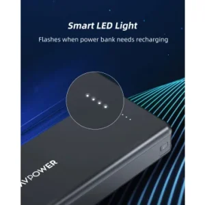 Power Bank 20000mAh 15W 2x USB-A 1x USB-C Neagra baterie externa - imagine 4