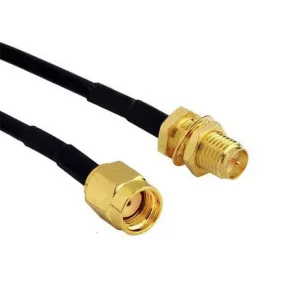 Cablu coaxial prelungire antena WIFI router SMA tata la mama RG174 5 m RP-SMA-K - imagine 1