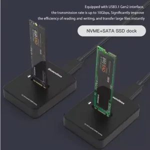 Adaptor SSD M.2 NVME+SATA la USB 3.1 gen 2 docking station - imagine 2