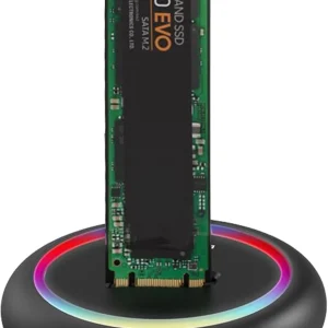 Adaptor M.2 SSD Docking Station Extern M2 Drive Dock RGB NMVe NGFF SATA - imagine 1