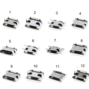 Set 60buc conector Micro USB Mama SMT Socket SMD DIP 12 modele - imagine 1