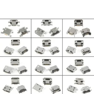 Set 60buc conector Micro USB Mama SMT Socket SMD DIP 12 modele - imagine 2