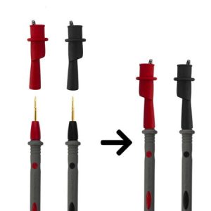 SET CROCODIL PENTRU VARF PROBE APARAT MASURA ROSU SI NEGRU - imagine 2