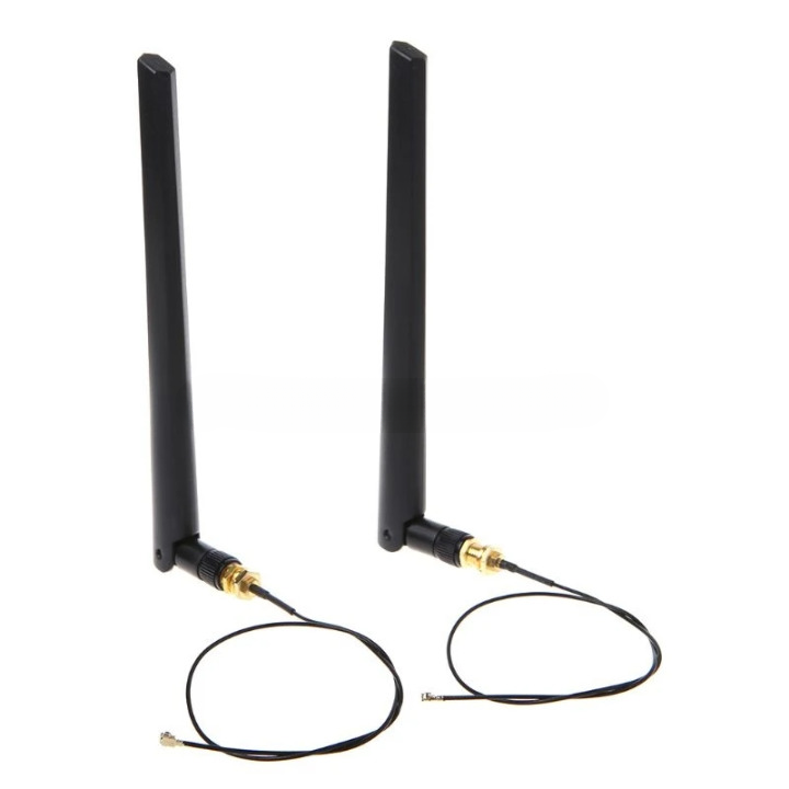 Set antene WIFI 2x6dBi IPEX MHF4 RP-SMA Intel AC NG-FF PCIe