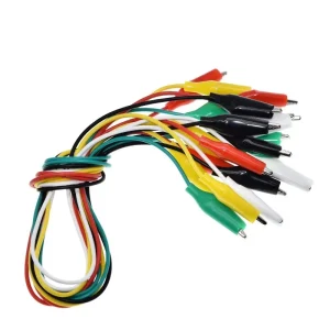 Set 10 buc cabluri aligator clip 50cm lungime crocodil DIY diverse culori - imagine 5