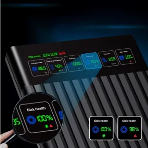 Carcasa externa SSD/HDD 2.5 inch afisaj LCD Color Smart Sentinel - imagine 5