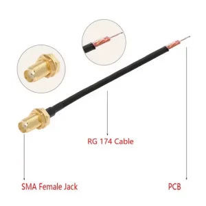 Cablu SMA mama la PCB placa single end RG174 pentru WIFI Wireless router GPS GPRS conector - imagine 1