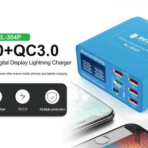 Statie incarcare 5USB + 1 Type C PD 3.0+QC 3.0 Relife - imagine 5