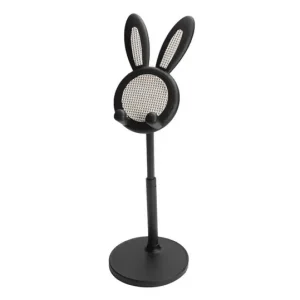 Suport telefon mobil adjustabil iepure 10-19 cm negru