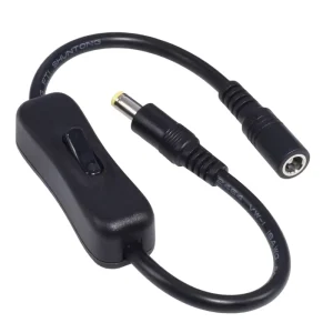 Prelungitor cablu alimentare buton ON OFF jack 5.5 x 2.5 mm 120w - imagine 1