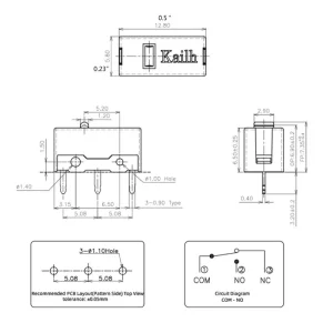 Buton/Switch mouse Kailh original 80 milioane click-uri contactor aurit - imagine 7