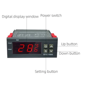 Termostat Digital control temperatura racire incalzire 220V STC-1000 - imagine 6