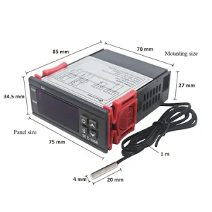 Termostat temperatura 12V DC STC-1000 10A - imagine 2