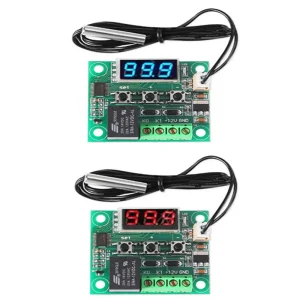 Termostat incalzire racire temperatura 12V DC termometru W1209 led albastru - imagine 2