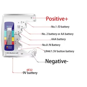 Tester universal baterii AA/AAA/9V/1.5V Digital - imagine 2