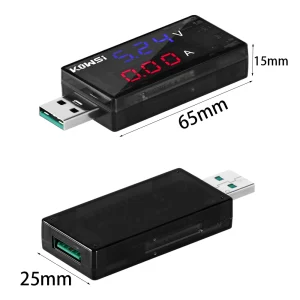 Tester USB Curent Voltaj incarcare tensiune afisaj KWS-10VA USB-A - imagine 2