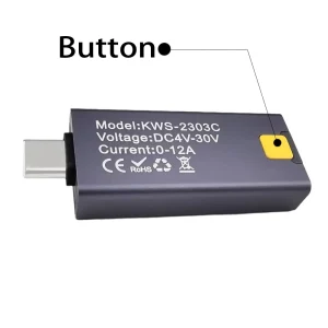 Tester USB Type C 17 in 1 Color DC Digital Voltmeter Ampermetru Current Voltage Meter - imagine 5