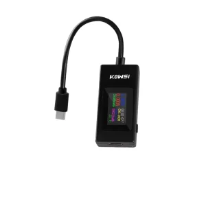 Tester USB C Digital Ampermetru Voltmetru 4-30V 6.5A Type C Mama-Tata